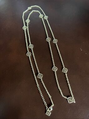 Kendra Scott Gold Floral Lattice Long Necklace